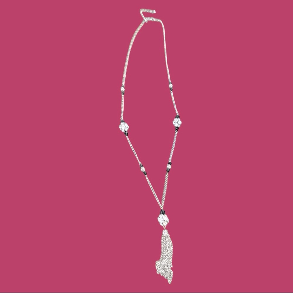 Vintage Inspired Crystal Encrusted Beads Tassel Pendant